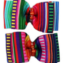 Small Bows - Serape Stripe
