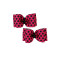 Small Bows - Hot Pink Black Dots