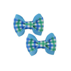 Small Bows - Blue Green Gingham