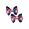 Small Bows - Red White and Blue Gingham