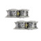 Small Bows - Silver Glitter
