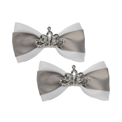 Small Bows - Tiara Silver