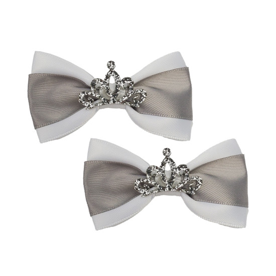 Small Bows - Tiara Silver