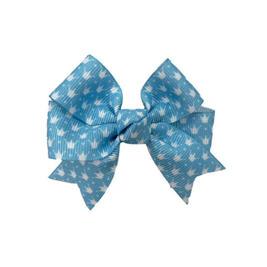 Large Bow - Blue Crowns