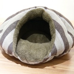 Burger Bed - Brown Stripes