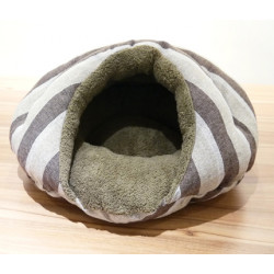 Burger Bed - Brown Stripes
