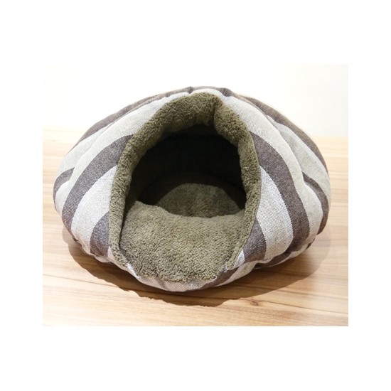 Burger Bed - Brown Stripes