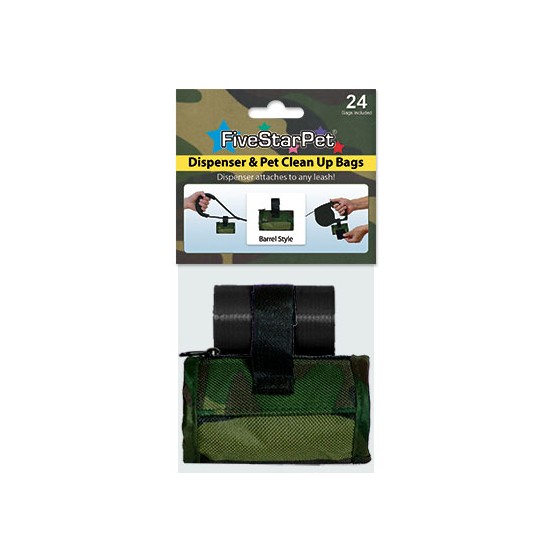 Green Camouflage Barrel Dispenser
