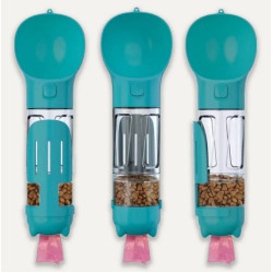 4-in-1 Pet Water Bottle, Treats, Scooper & Poop Bag