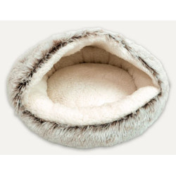 Hooded Plush Pet Bed