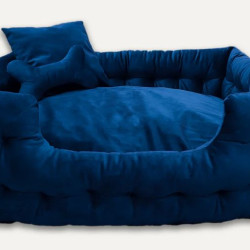 Luxury Velour Pet Bed with Accessories