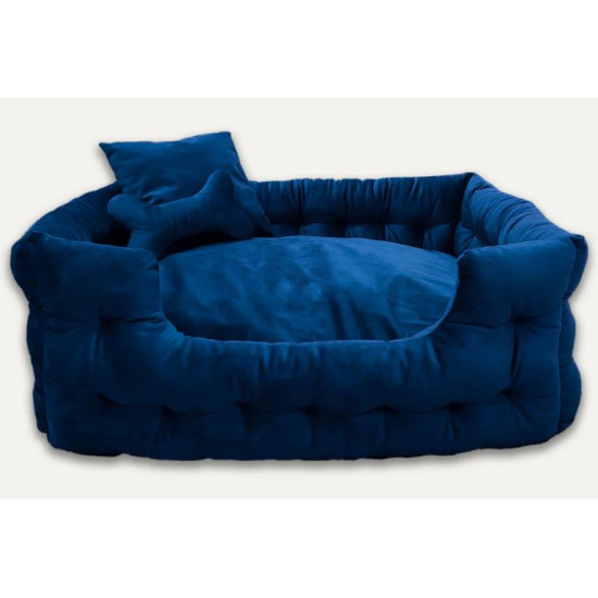 Luxury Velour Pet Bed with Accessories