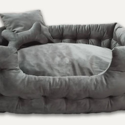 Luxury Velour Pet Bed with Accessories