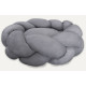 Round Suede Braided Pet Bed