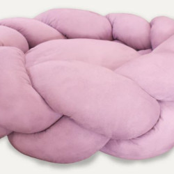 Round Suede Braided Pet Bed