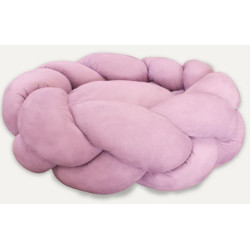 Round Suede Braided Pet Bed