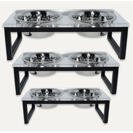Acrylic & Iron Double Feeder