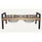 Mango Wood & Metal Double Feeder