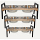 Mango Wood & Metal Double Feeder