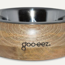 Round Mango Wood Stainless Steel Bowl