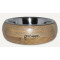 Round Mango Wood Stainless Steel Bowl