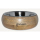 Round Mango Wood Stainless Steel Bowl