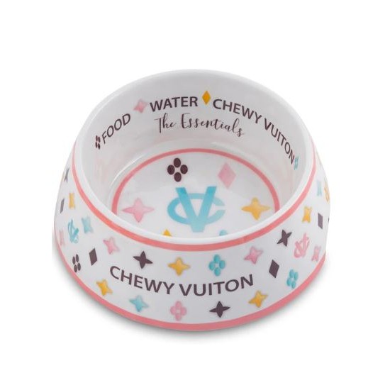 Chewy Vuiton Bowl - White