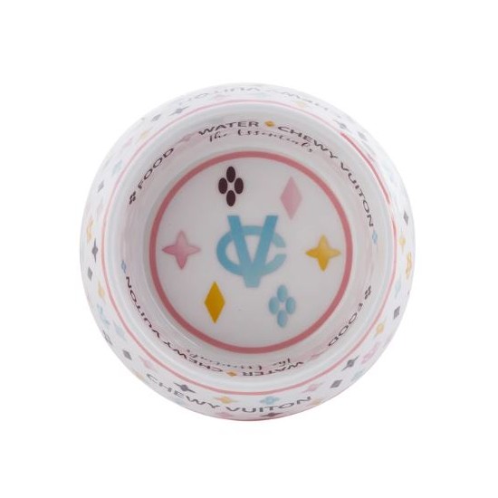 Chewy Vuiton Bowl - White