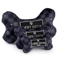 Chewy Vuiton Bone - Black Checker