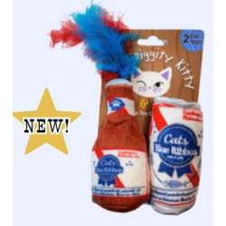 Cat Blue Ribbon