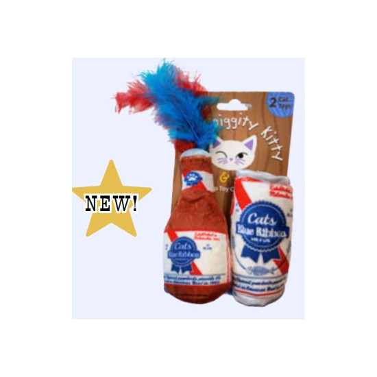 Cat Blue Ribbon