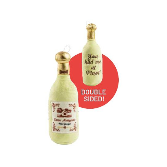 Santa Muttgarita Pinot Grrigio Wine Bottle