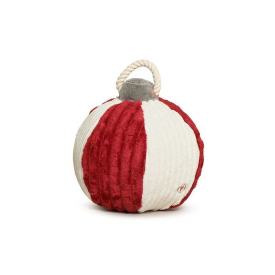 Jolly Red & White Orna-Mutt Plush Ball