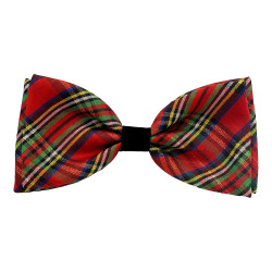 Bow Ties/Pinwheels - Shiny Christmas Plaid
