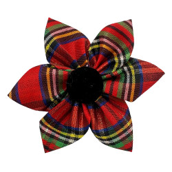 Bow Ties/Pinwheels - Shiny Christmas Plaid