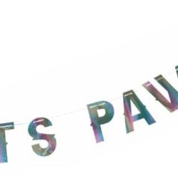 Let's Pawty Iridescent Celebration Banner