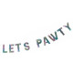 Let's Pawty Iridescent Celebration Banner