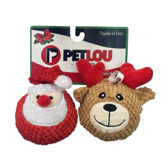 Christmas EZ Squeaky Balls - Santa & Reindeer