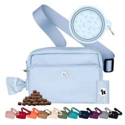 3-in-1 Crossbody Bag with Matching Poop Bags & Travel Bowl