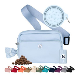 3-in-1 Crossbody Bag with Matching Poop Bags & Travel Bowl