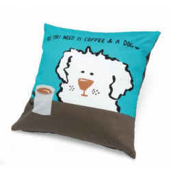 Accent Pillow - All You Need is Coffee and a Dog