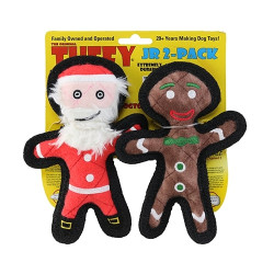 Tuffy - Jr Holiday Santa & Gingerbread Man 2pk